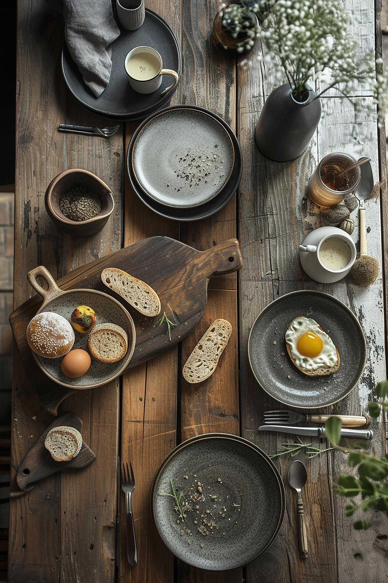 selection of tasting plates on a rustic table
